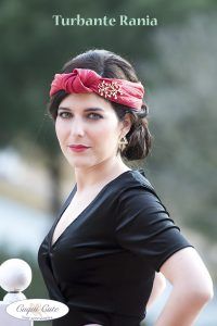 turbante rojo Rania cuqui cute tocados