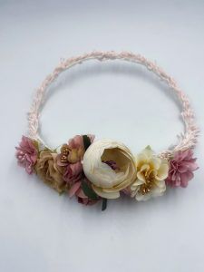 Tocado Corona Comunión Rosa